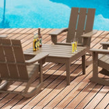 WestinTrends Ashore Outdoor Coffee Table, 32 Inch All Weather Poly Lumber Adirondack Patio Coffee Table Square Low Table - Photo 2