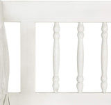 SAFAVIEH Outdoor Patio Furniture Collection – Brentwood Antique White Distressed Acacia Wood Bench with Silver Accents - Photo 7