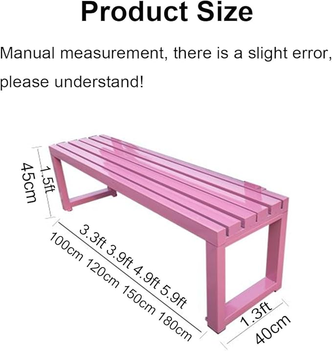 Weatherproof 2-Person Backless Metal Patio Bench, Sturdy Steel Frame Outdoor Garden Furniture for Yard, Porch, Entryway - 47in White Bench