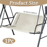 GORGECRAFT 54"x20"x20" Patio Swing Seat Cover Replacement 600D Thickened Oxford Cloth Swings Chair Bench Covers Beige - Photo 2