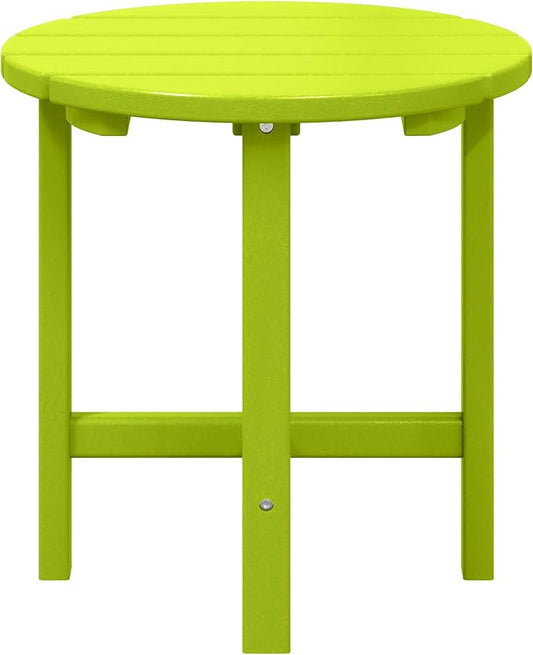 WestinTrends Dylan Adirondack Round Outdoor Side Table, Lime