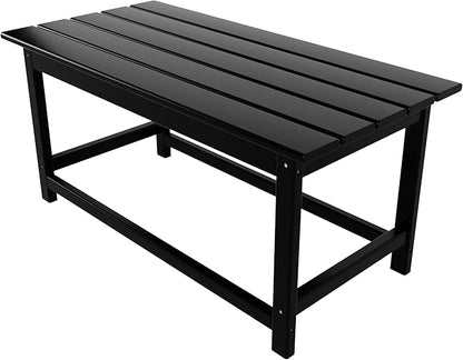 WO WESTIN OUTDOOR HDPE Laguna Outdoor Poly Adirondack Coffee Table, Black