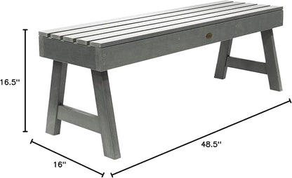 highwood AD-BENN4-CGE Weatherly Backless Bench, 4-Feet, Coastal Teak