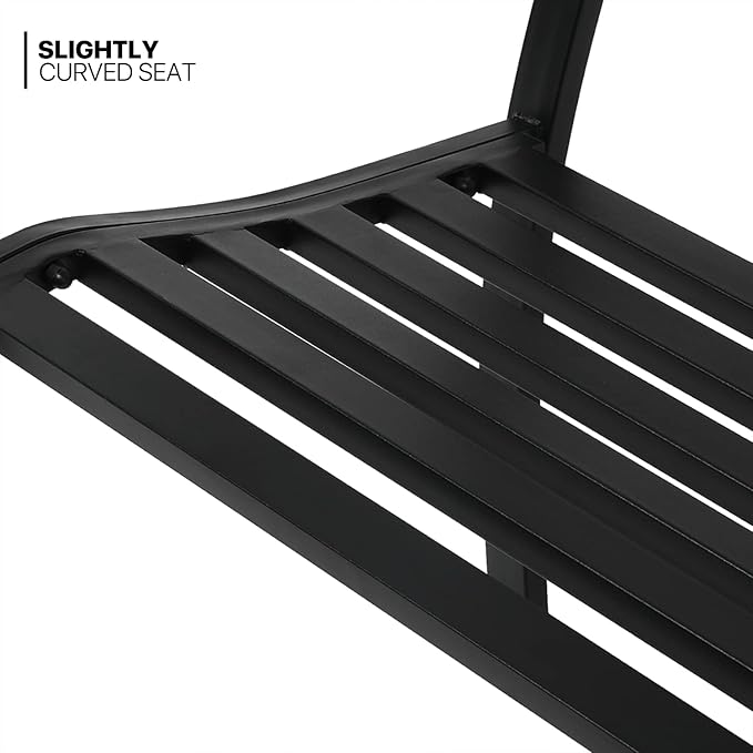 MoNiBloom Metal Bench Patio Benches for Outdoors - Photo 7