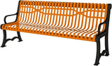 COATEDOUTDOORFURNITURE Coated Outdoor Furniture Heavy-Duty Outdoor Bench Thermoplastic Coated, Slatted Steel - Photo 1