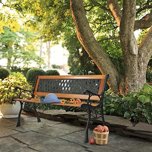 49inch Front Porch Chair, Garden Bench, Park Bench Outdoor Benches Front Porch Outdoor Furniture,Porch Bench for Outdoors 49.5" L x 20.5" W x 29" H