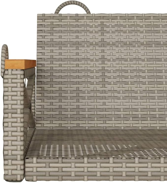 1 Seater Patio Swing Bench, Synthetic Rattan Hanging Chair for Garden, Balcony, and Outdoor Leisure - Photo 8