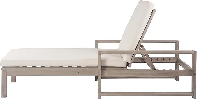 Outdoor Lounge Chairs, 6-Position Patio Chaise Lounge with Cushion & Adjustable Backrest for Backyard, Deck - Photo 4