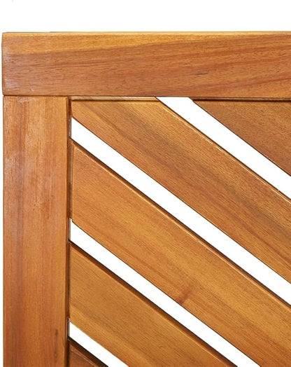 Garden Bench Natural Wood Finish Solid Acacia Wood Garden Seating Outdoor Seating Backyard Bench Porch Bench for Yard Courtyard Outdoor Deck
