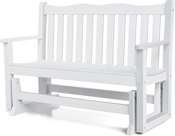 Stoog Outdoor Glider, 2 Person All-Weather Glider Bench with 800 lbs Weight Capacity, Never Fade or Rot, for Backyard - Photo 1