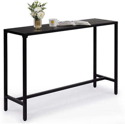Vasitelan Outdoor Bar Table, Patio Console Pub Height Table, Weather Resistant Waterproof Top for Hot Tub, Balcony, Garden, Yard, Poolside