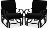 Tangkula Outdoor Patio Glider, Metal Framed Gliding Chair with Cushion - Photo 1