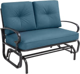 Crownland Outdoor Patio Glider Chair, Rocking Glider Bench for 2 Person, Porch Furniture Loveseat Seating - Photo 1
