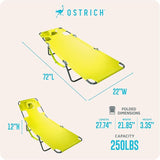 Ostrich the Original Chaise 72 x 22 Inch Lounge Portable Reclining Lounger, Outdoor Patio, Beach, Lawn, Camping - Photo 3
