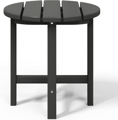 WestinTrends Dylan Adirondack Round Outdoor Side Table, Gray