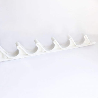 KOMORAX 4 pcs 6 Position Nylon White Adjustment Brackets for Patio Outdoor Lawn Yard Furniture or Chaise Lounges, Replacement, Back Support, Back-Height Multi Position Adjuster 10 5/8" L x 5/8" W