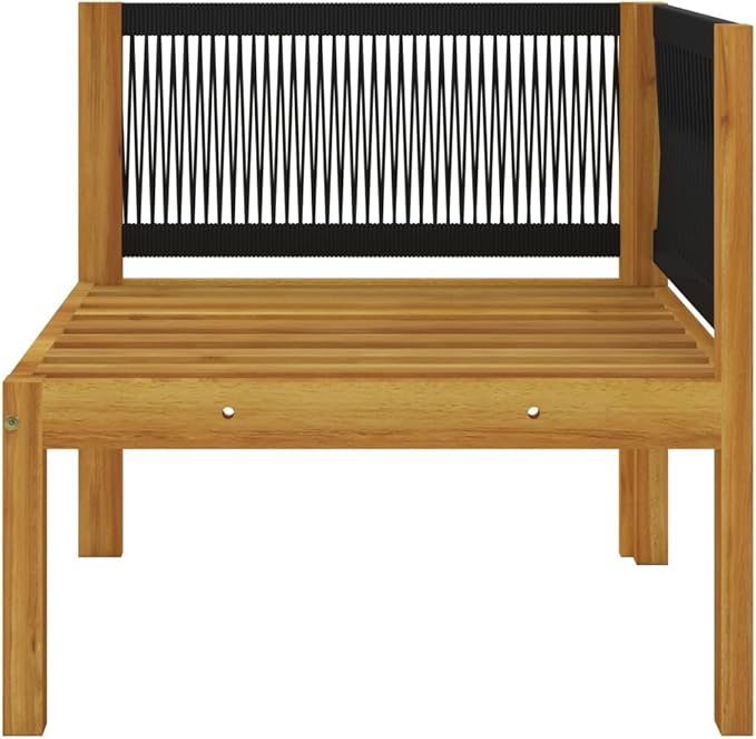 2-Seater Acacia Wood Garden Bench with Weather-Resistant Cushions, Modern Outdoor Patio Furniture for Balcony Terrace, Comfortable Seating with Removable Covers and Sturdy