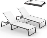 Aluminum Chaise Lounge Outdoor Set of 2 - Photo 1