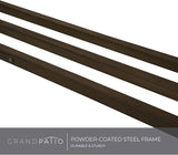 Grand patio Outdoor Wicker Bench with Storage 2-Seat Patio Bench for Garden Porch Living Room Bedroom - Photo 8