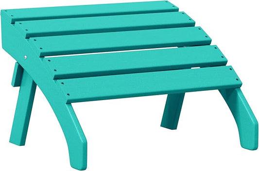 Costaelm Adirondack Chair Footrest, Patio Footstool, Ottoman Outdoor Foot Rest for Patio Waterproof, Adirondack Ottoman Patio Footstool, Turquoise