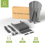 GREENVINES Adirondack-Chairs-with-Ottoman | Set of 4 | Folding | Retractable-Footrest | HDPE Plastic - Photo 6