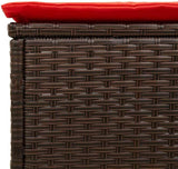 Brown Outdoor Chaise Lounge 5-Pos Recline UV Rattan 21.5"x30.7"x15" Patio Garden - Photo 8
