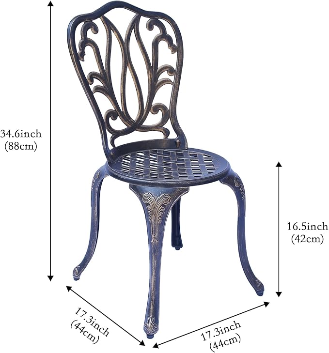 C/G 3 Piece Bistro Set, Outdoor Patio Set - Photo 4