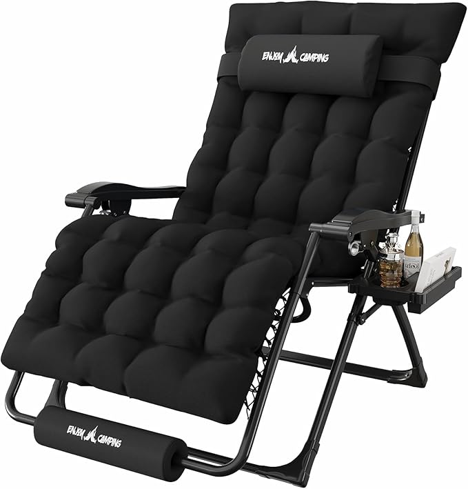 Amopatio Oversized Zero Gravity Chair w/Removable Cushion&Headrest - Photo 1