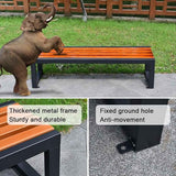 Porch Benches Outdoor Patio Seating Weatherproof Garden Bench 31" Metal Frame Park Bench for Yard Patio Entryway - Photo 5