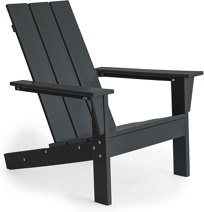 PROHIKER Adirondack Chair, HDPE Patio Chair, All Weather Outdoor Chairs for Lawn Garden Porch Backyard(Black)