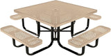 COATEDOUTDOORFURNITURE Heavy-Duty Portable Outdoor Kids Table with Umbrella Hole, Punched Steel Kids Picnic Table - Photo 1