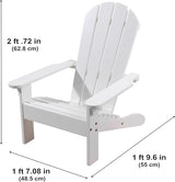 KidKraft Wooden Adirondack Children's Outdoor Chair, Kid's Patio Furniture, White, Gift for Ages 3-8 - Photo 3