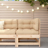 Garden Corner Sofa 24.4x24.4x27.8 in Solid Pine Wood Outdoor Modular Loveseat Small Patio Couch Rustic Balcony - Photo 1