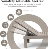 Outdoor Chaise Lounge Chair – 5-Position Adjustable Backrest, Waterproof Resin Wicker Sun Lounger for Pool, Patio - Photo 4
