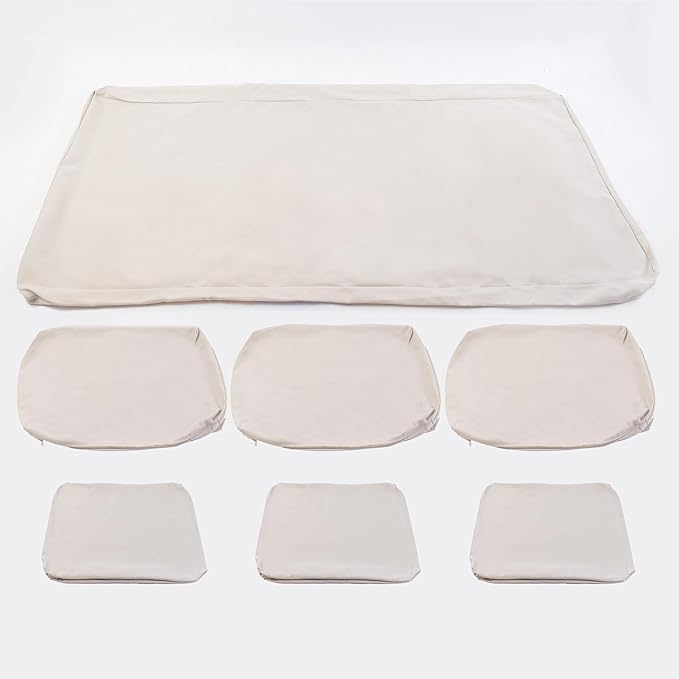 SAFAVIEH Couture Outdoor Collection Montford Beige 3-Seat Bench Casing Upholstery Removable Cover Fabric - Photo 1