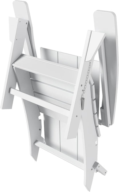 WestinTrends Ashore Modern Outdoor Folding Adirondack Chair (Set of 4), White