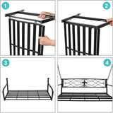 Double Metal Hanging Porch Patio Swing Chair Bench - Photo 6