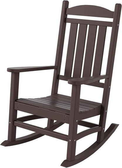 WestinTrends Malibu Outdoor/Patio Rocking Chair, Dark Brown