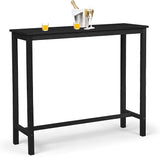 VINGLI Wooden Outdoor Bar Table, Wood Patio Counter Height Table, Weather-Resistant Patio Pub Table for Garden, Balcony - Photo 1