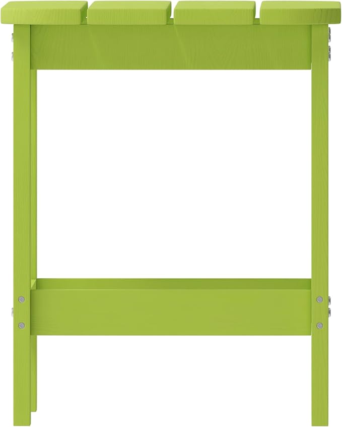 Flash Furniture Charlestown Tiered Commercial Poly Resin Adirondack Side Table - Lime Green - All-Weather - Indoor/Outdoor