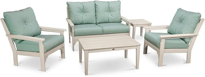 Vineyard 5-Piece Deep Seating Set (Black/Canvas Granite) - Photo 5