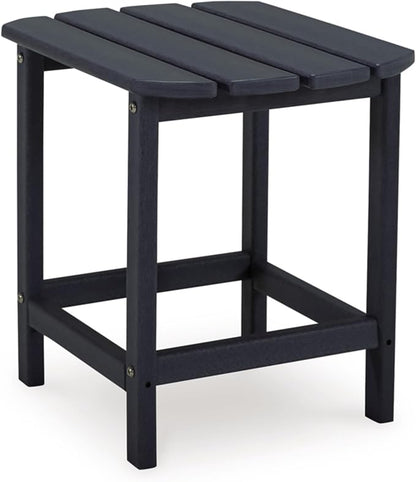 Signature Design by Ashley Sundown Treasure Modern Weather Resistant Outdoor End Table, Black