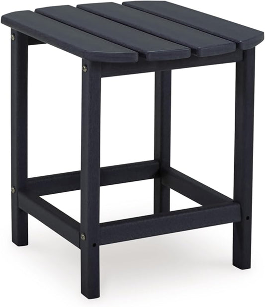 Signature Design by Ashley Sundown Treasure Modern Weather Resistant Outdoor End Table, Black