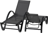 JY QAQA 2PCS Patio Outdoor Lounge Chaise with Wheels - Photo 7