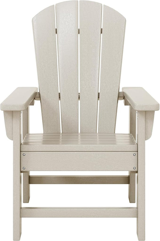 WestinTrends Malibu Kids Outdoor HDPE Adirondack Plastic Patio Chair, Sand