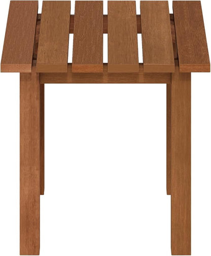 Furinno TIOMAN Patio Table, Outdoor Side Table, Patio End Table, Coffee Table in Teak Oil, for Patio, Garden, Porch, Natural