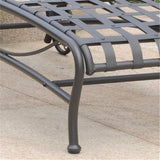 Bowery Hill Iron Patio Chaise Lounge, 73 in Long, Heavy Duty Frame, Antique Black Finish, 5-Position Adjustable - Photo 2
