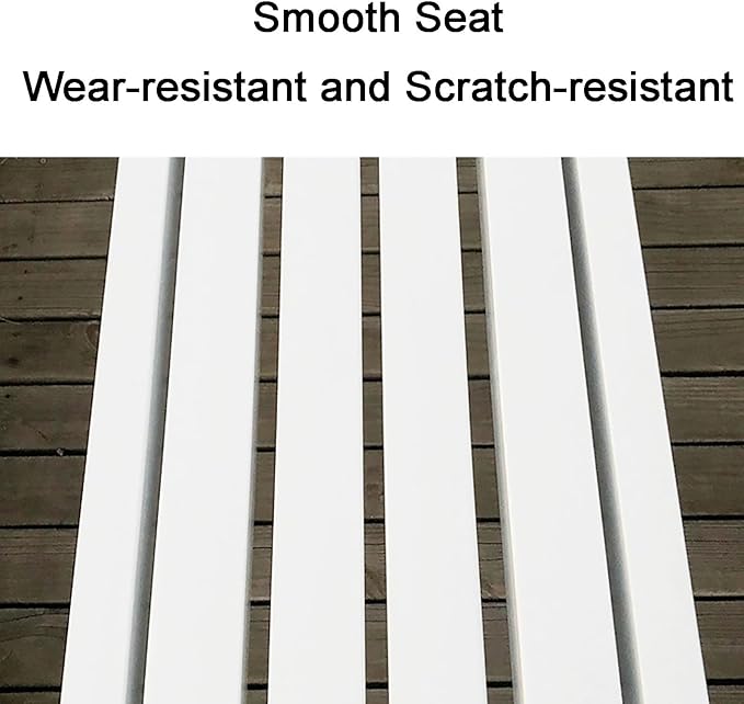Cast Iron Metal Garden Bench Park Bench Outdoor Bench, Thick Board, Waterproof, Anti-Rust and Sun-Proof for Porch Chair Park Yard Patio Deck Lawn, Bearing 500KG (Color : White, Size : 150cm/59