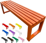 3.3 3.9 4.9 5.9ft Outside Garden Bench, 2 Person Outdoor Metal Patio Backless Bench - Photo 1