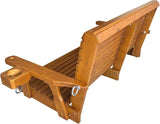 Wooden Porch Swing 2-Seater, High Backrest and Deep Seat, Bench Swing with Cupholders, Hanging Chains and 7mm Springs - Photo 9